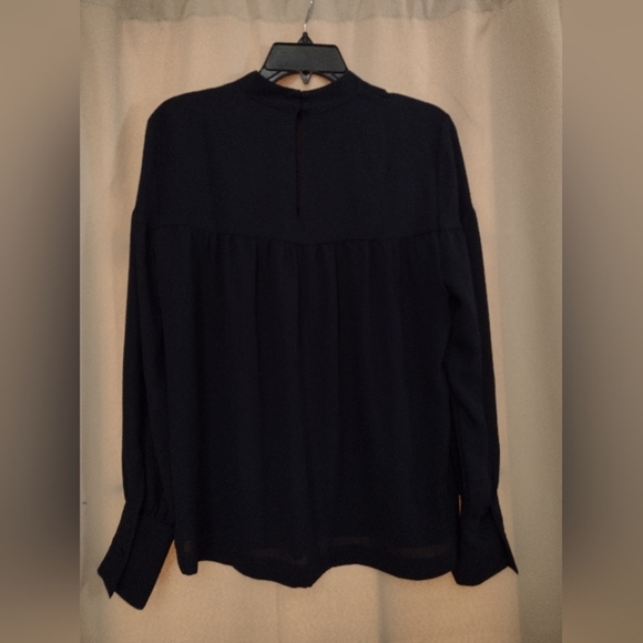 LOFT Small Navy Blue Blouse - Picture 3 of 4